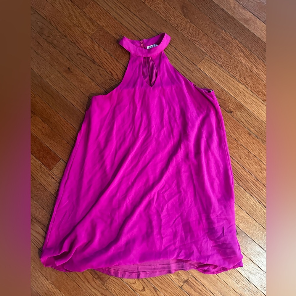 Cute pink flowy halter top  mini dress
